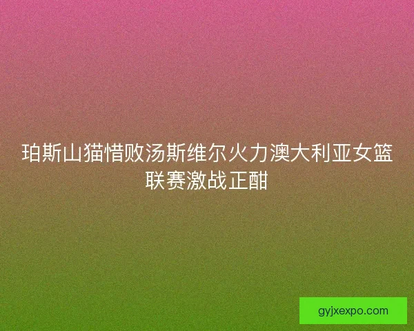 珀斯山猫惜败汤斯维尔火力澳大利亚女篮联赛激战正酣