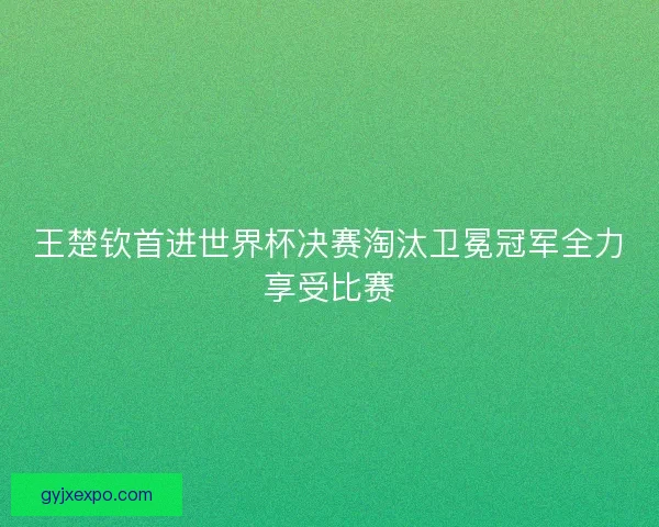 王楚钦首进世界杯决赛淘汰卫冕冠军全力享受比赛 王楚钦首进世界杯决赛淘汰卫冕冠军全力享受比赛